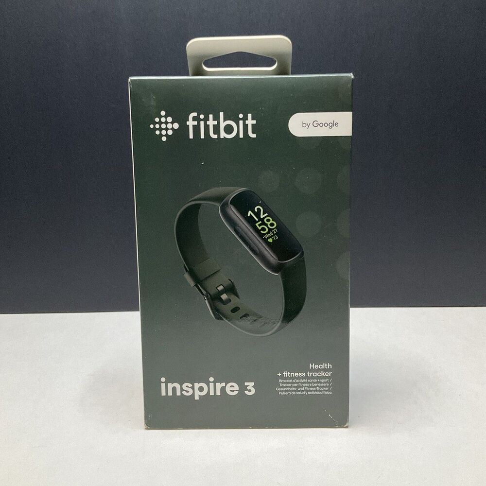 Fitbit Inspire 3 Heart Rate Monitor Health & Fitness Tracker Black Midnight Zen
